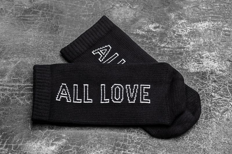 Men's Nobull CREW (ALL LOVE) Socks Black | SG G2600S